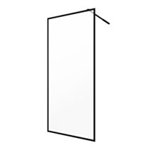 Paroi de douche Dark Edge 90 aluminium noir mat - AURLANE