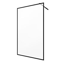 Paroi de douche Dark Edge 120 aluminium noir mat - AURLANE