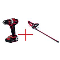 Lot perceuse visseuse et taille-haie+ 2 batteries li-ion 2,0ah