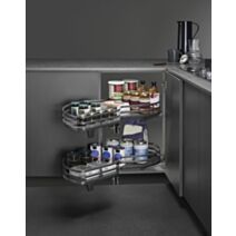 Kit Haricot 2 plateaux gauche angle bas 1000 noir - RBSISTEMS