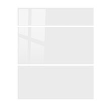 Façade Klar blanc brillant 713x600 3 tiroirs - RBSISTEMS