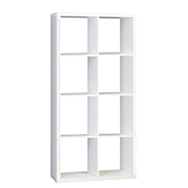Étagère modulaire épicéa 8 cubes 69,5x29,5x134,5cm blanc