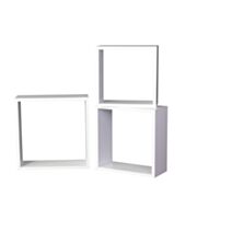 Set de 3 cubes Basic 12mm 27 x 27 cm blanc - DECO SYSTEM