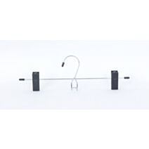 2 Cintres pour pantalons/jupes Chrome Métal