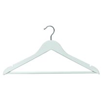 Set de 3 cintres bois naturel blanc - DECO SYSTEM