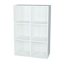 Étagère modulaire Cubbox 6 cases 12mm 98x65.5x30cm blanc - DECO SYSTEM