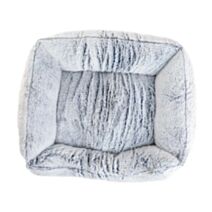 Panier rectangle polaire antidérapant 70 x 60 x 22 cm gris - ZAMIBO