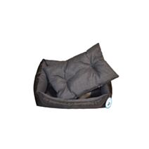 Panier polyester coussin amovible 70 x 85 cm tissu oxford noir - ZAMIBO