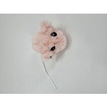 Jouet chat souris peluche 5 x 13 cm rose - ZAMIBO