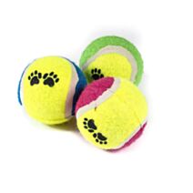 Filet 3 balles de tennis Ø6 cm avec imprimé pattes - ZAMIBO