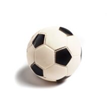 Ballon foot 7 cm vinyle blanc/noir - ZAMIBO