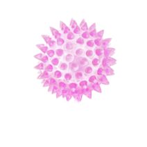 Balle caoutchouc+picots-sonore 6 cm rose ou bleu - ZAMIBO