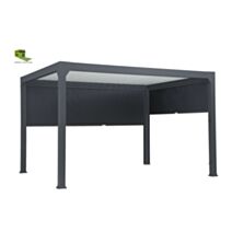 Rideau manuel pour pergola bioclimatique pour largeur 4m noir/sable - GREEN OUTSIDE