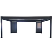 Panneau brise soleil orientable pour pergola fixe alu noir 98cm - GREEN OUTSIDE