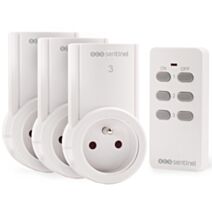 Lot de 3 prises avec télécommande - SCS SENTINEL