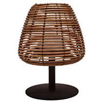 Lampe de table LED sans fil Bohême 25cm Rotin Durée 8H