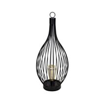 Lampe solaire métal filaire H50cm noir - GALIX