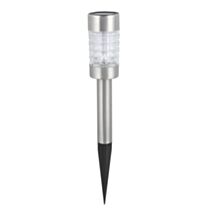 Balise solaire inox verre effilée 42cm blanche - GALIX