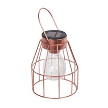 Lampe de table LED solaire finition cuivré H 24 cm - GALIX