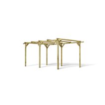 Carport Paco 1 Voiture en Pin Traité Henri 304x512cm - CERLAND
