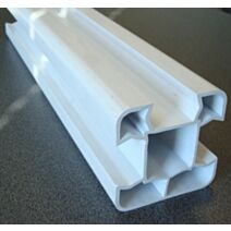 Poteau arrondi blanc PVC 80x80x2400