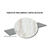 Tablette mélaminée Chêne Blanchi 18mm 250x40cm