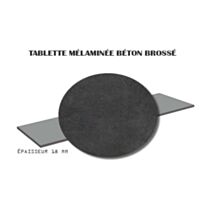 Tablette mélaminée Béton Brossé 18mm 250x60cm