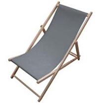 Chaise longue Chilienne gris anthracite - TENDANCES ET CREATIONS