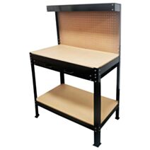 Etabli Acier Bois MDF L.90xP.48xH.140cm Charge 100kg