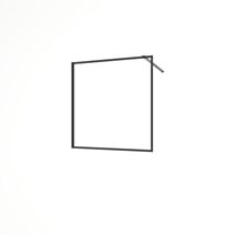 Pare muret 100x100cm 8mm transparent/noir mat