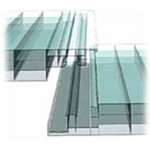 Plaque polycarbonate alvéolaire clipsable 250 x 27.5cm ép. 16mm