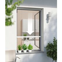 Kit Moustiquaire Enrouleur Cadre Alu H1,60xL1,30m Blanc - Windhager