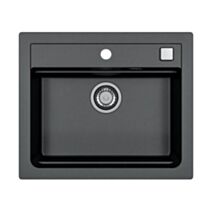 Evier 1 bac 59x50cm Atrox+ noir - DIADEM