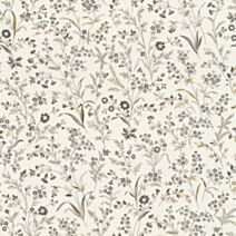 Papier peint vinyle graine sur intisse fleurettes blanc 10,05x0,53m