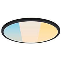 Panneau LED Atria Shine Ø40cm 24W noir dimmable CCT - PAULMANN