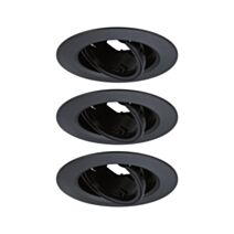3 anneaux pivotants pour luminaires encastrés GU10 10W noir - PAULMANN