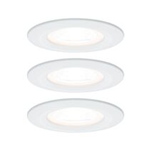Encastré Nova fixe Ø78mm GU10 x3 6,5W alu blanc IP44 - PAULMANN