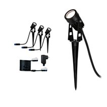 Kit Spot à Piquer Extérieur Plug&Shine 3,5W Noir