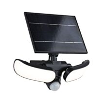 Projecteur solaire Sonlig LED 2x9W IP65 détecteur PIR anthracite boussole intégrée - PAULMANN