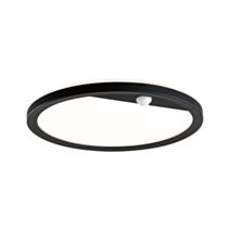 Panneau Lamina extérieur rond noir IP44 avec détecteur de mouvement