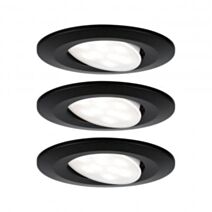 3 Spots Encastrables Calla 6W Noir Mat