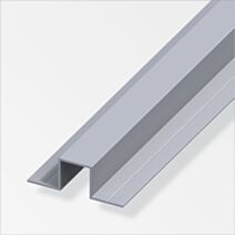 Profilé combitech u 2 côtés alu 20,5 x l. 7,5 mm l. 1 m