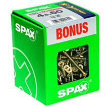 150 vis 4,5x60 tête fraisée empreinte PZ2 jaune SPAX