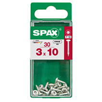 30 vis 3x10 tête large empreinte t-star+ T10 gris SPAX