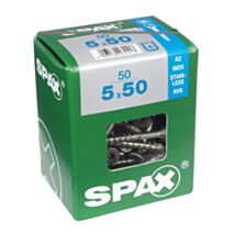 50 vis 5x50 tête fraisée empreinte t-star+ T20 inoxA2 SPAX