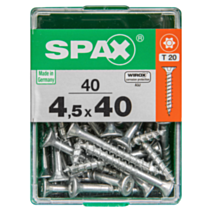 40 vis 4,5x40 tête fraisée empreinte t-star+ T20 gris SPAX