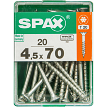 20 vis 4,5x70 tête fraisée empreinte t-star+ T20 gris SPAX