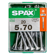 20 vis 5x70 tête fraisée empreinte t-star+ T20 gris SPAX