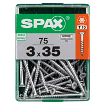 75 vis 3x35 tête fraisée empreinte t-star+ T10 gris SPAX