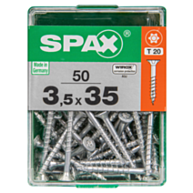 50 vis 3,5x35 tête fraisée empreinte t-star+ T20 gris SPAX